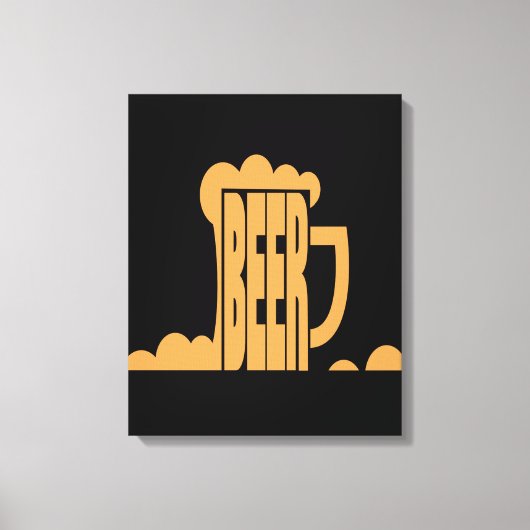 Beer is hier canvas afdruk (Voorkant)