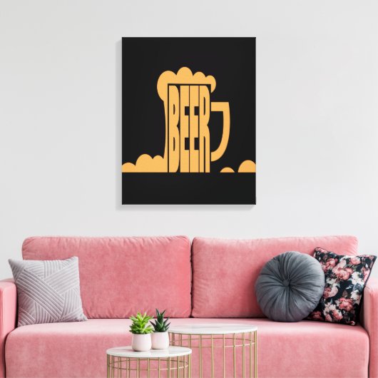 Beer is hier canvas afdruk (Insitu (Woonkamer))