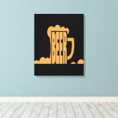 Beer is hier canvas afdruk (Insitu (Houten vloer))
