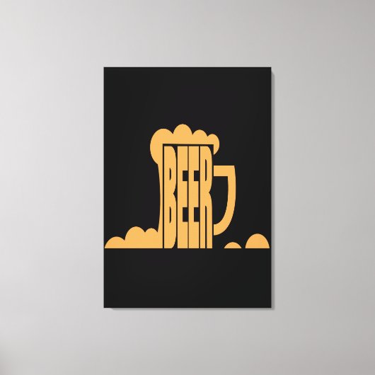 Beer is hier canvas afdruk (Voorkant)