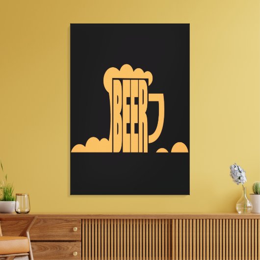 Beer is hier canvas afdruk (Insitu (Woonkamer))
