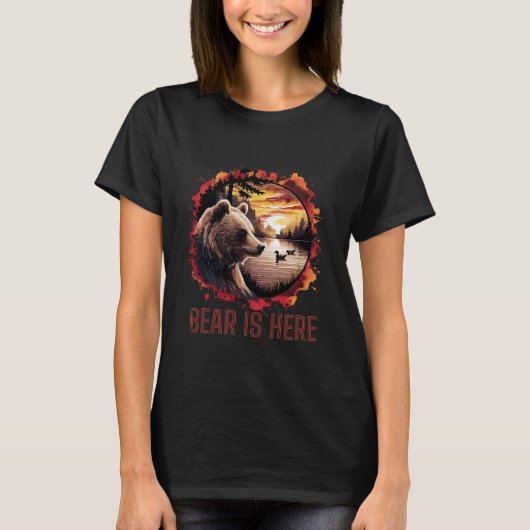 Beer is hier" Waterverf T-shirt (Voorkant)