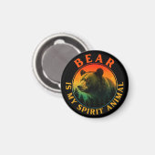 Beer is mijn dier van de geest magneet (Voorkant / Achterkant)