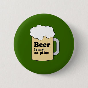 BEER IS MIJN KOPILOOT RONDE BUTTON 5,7 CM