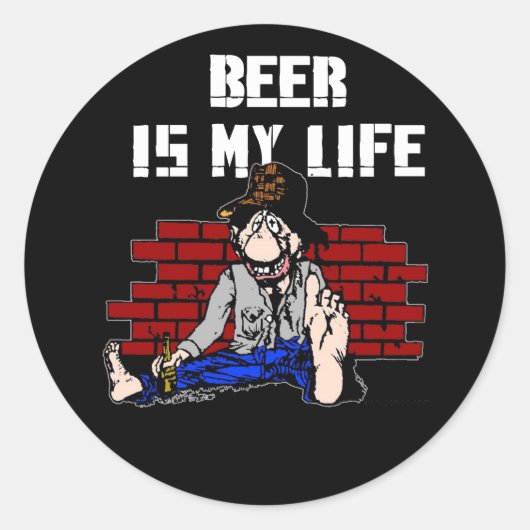 Beer is mijn leven Stickers (Voorkant)