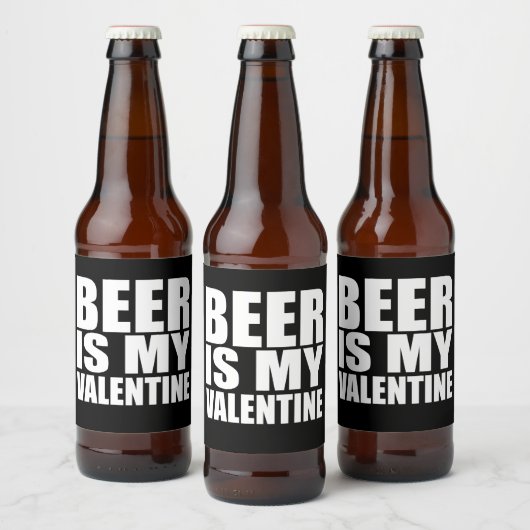 Beer is mijn Valentijn Bier Etiket (Flessen)