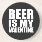 Beer is mijn Valentijn Zandsteen Onderzetter (Voorkant)