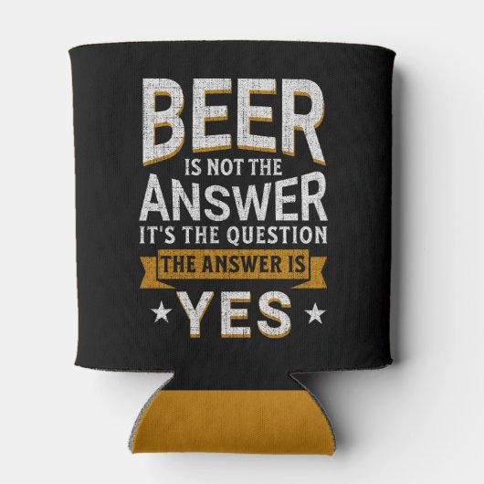 Beer is not the Answer Funny Beer Lover Blikjeskoeler (Achterkant)