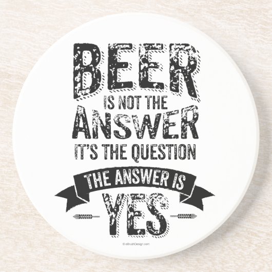 Beer is Not Zandsteen Onderzetter (Voorkant)