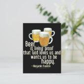 Beer is Proof (Franklin) Briefkaart (Staand voorkant)