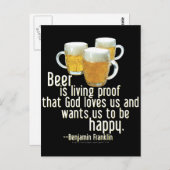 Beer is Proof (Franklin) Briefkaart (Voorkant / Achterkant)