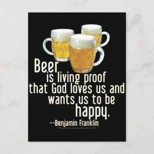 Beer is Proof (Franklin) Briefkaart