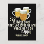 Beer is Proof (Franklin) Briefkaart (Voorkant)