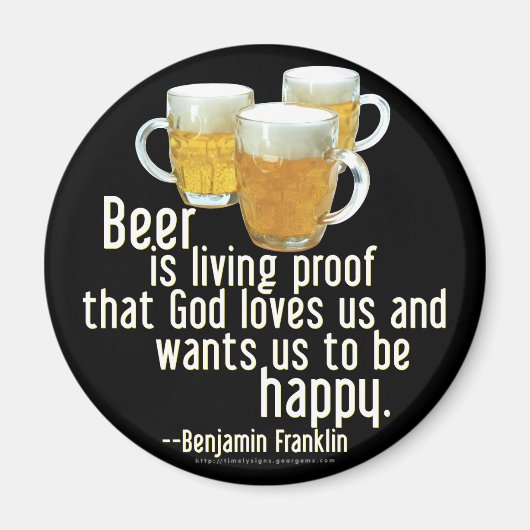 Beer is Proof (Franklin) Magneet (Voorkant)