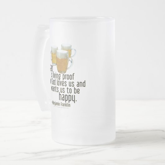 Beer is Proof (Franklin) Matglas Bierpul (Voorkant links)