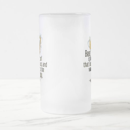 Beer is Proof (Franklin) Matglas Bierpul (Center)