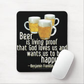 Beer is Proof (Franklin) Muismat (Met muis)