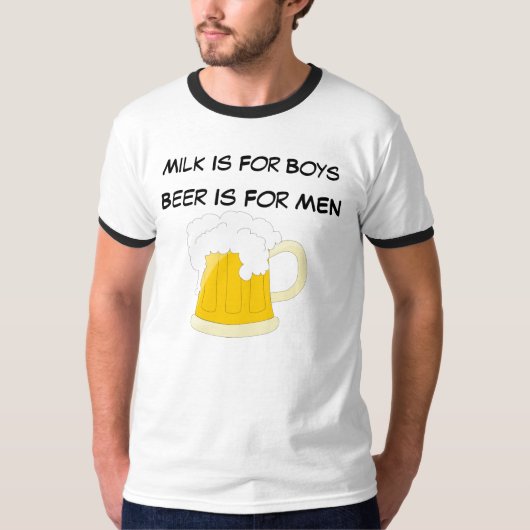 Beer is voor mannen t-shirt (Voorkant)