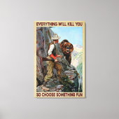 Beer jagen, dus kies iets vun Poster canvas (Voorkant)