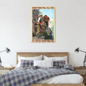 Beer jagen, dus kies iets vun Poster canvas Afdruk (Insitu (Slaapkamer))