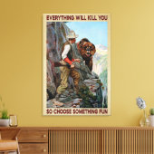 Beer jagen, dus kies iets vun Poster canvas Afdruk (Insitu (Woonkamer))