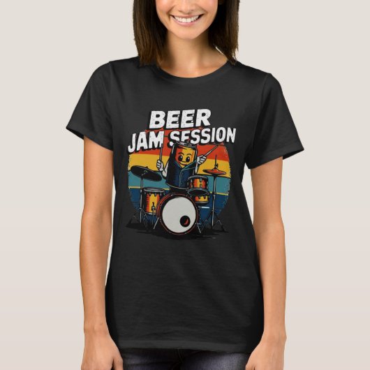 Beer Jam Session T-shirt - Leuk bier Graphic voor (Voorkant)