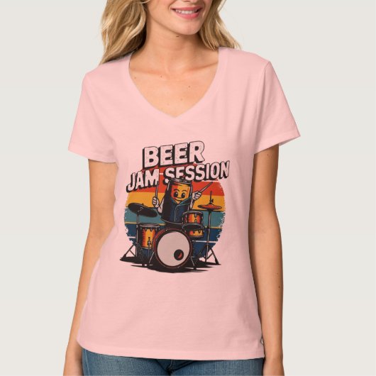 Beer Jam Session T-shirt - Leuk bier Graphic voor (Voorkant)
