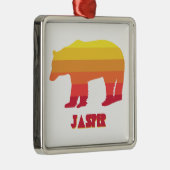 Beer Jasper National Park Metalen Ornament (Rechts)