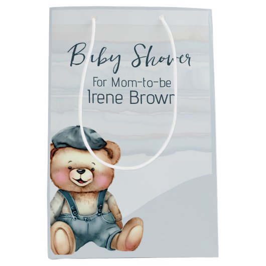 Beer Jean Baby shower Gift Bag Medium Cadeauzakje (Voorkant)