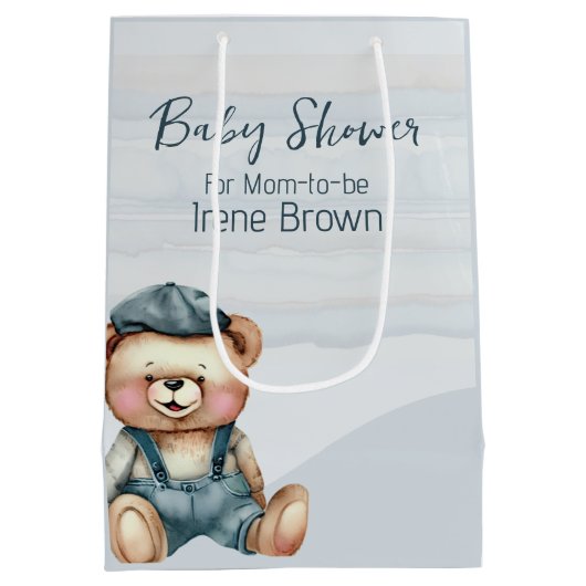 Beer Jean Baby shower Gift Bag Medium Cadeauzakje (Achterkant)