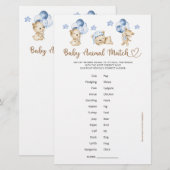 Beer jongen baby shower Baby Dier Match (Voorkant / Achterkant)