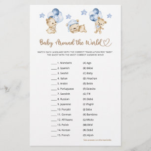 Beer jongen baby shower Baby Rond de Wereld