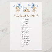 Beer jongen baby shower Baby Rond de Wereld (Achterkant)