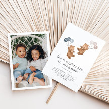 Beer Jongen Meisje Twins - Foto 1e Verjaardag