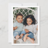 Beer Jongen Meisje Twins - Foto 1e Verjaardag Kaart (Achterkant)