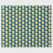 Beer Jug Pattern op Blue Cadeaupapier (Vlak)