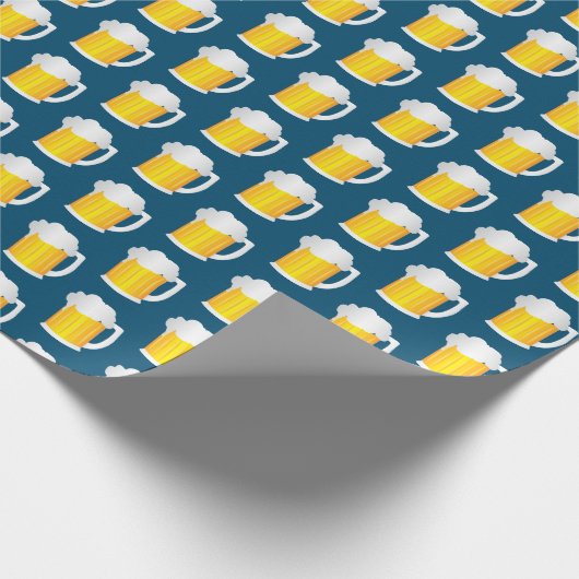 Beer Jug Pattern op Blue Cadeaupapier (Hoek)