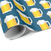 Beer Jug Pattern op Blue Cadeaupapier (Rol Hoek)
