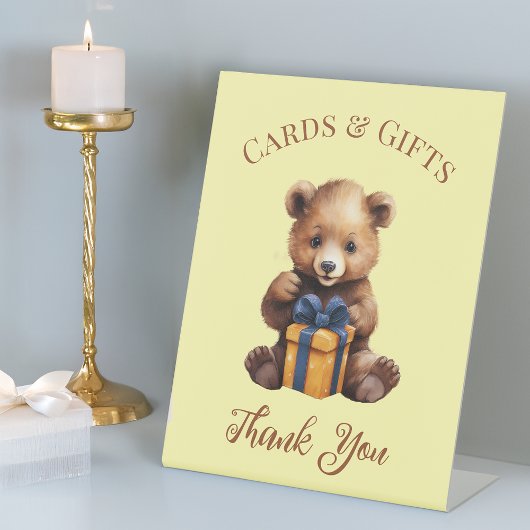 Beer Kaarten & Geschenken Schattige Baby shower Reclamebord Met Voetstuk