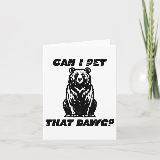 Beer kan ik huisdier dat Dawg Funny Gezegde Campin Kaart (Voorkant)