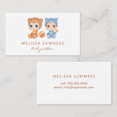 Beer kattebaby's Babysitter Visitekaartje (Voorkant / Achterkant)