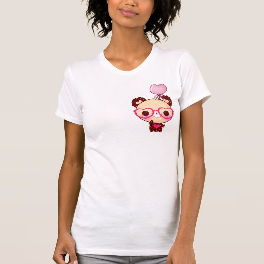 Beer Kawaii chocolade T-shirt (Voorkant)