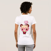 Beer Kawaii chocolade T-shirt (Achterkant volledig)