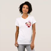 Beer Kawaii chocolade T-shirt (Voorkant volledig)
