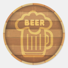 Beer Keg Ronde Sticker