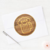 Beer Keg Ronde Sticker (Envelop)