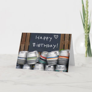 Beer kegs Birthday-kaart Kaart