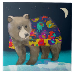 Beer keramische tegel/trivet (6 inch vierkant) tegeltje