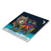 Beer keramische tegel/trivet (6 inch vierkant) tegeltje (Zijkant)