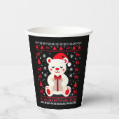 Beer Kerst (1) Papieren Bekers (Voorkant)
